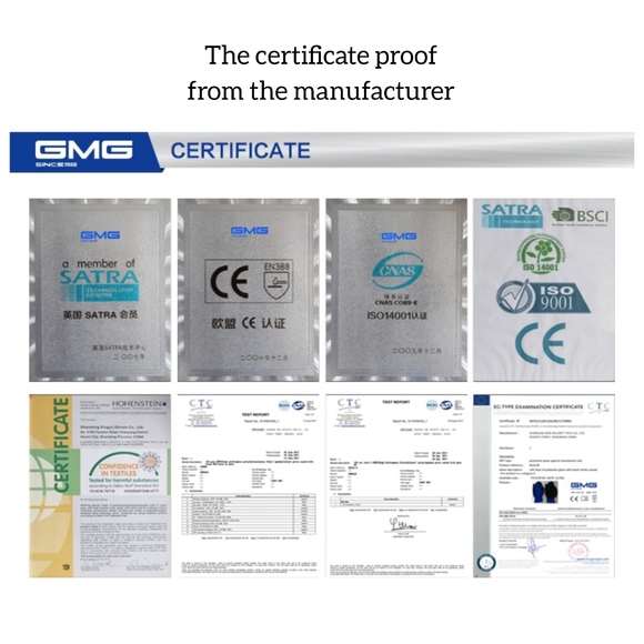 5/25 2 pairs GMG CE certified EN388 polyester PU safety mechanic gloves - Picture 7 of 8